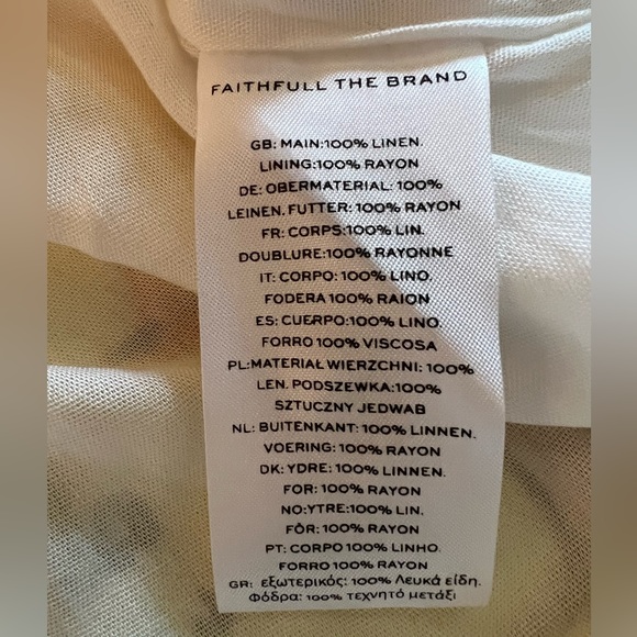 Faithful The Brand NWT El Rio Cut-Out Yellow Floral Linen Maxi Dress 10 - Picture 9 of 14